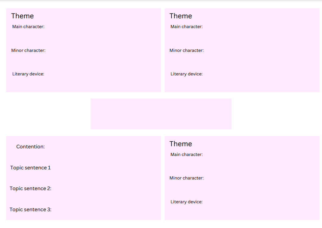 Essay Planning Template